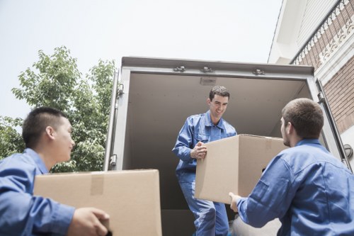 Removal van loaded for a move from a flat in Earlscourt