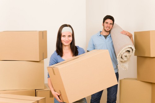 Packed household items ready for home removals in Earlscourt