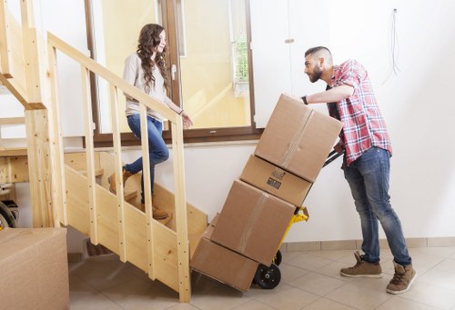 Loaded van with items safely arranged for transit
