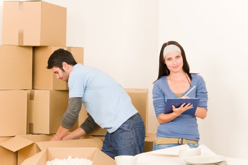 Office setup and furniture placement after relocation in Earlscourt