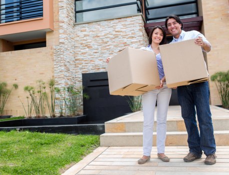 Moving van ready for transport service