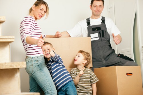 Moving team loading belongings for a West London removal